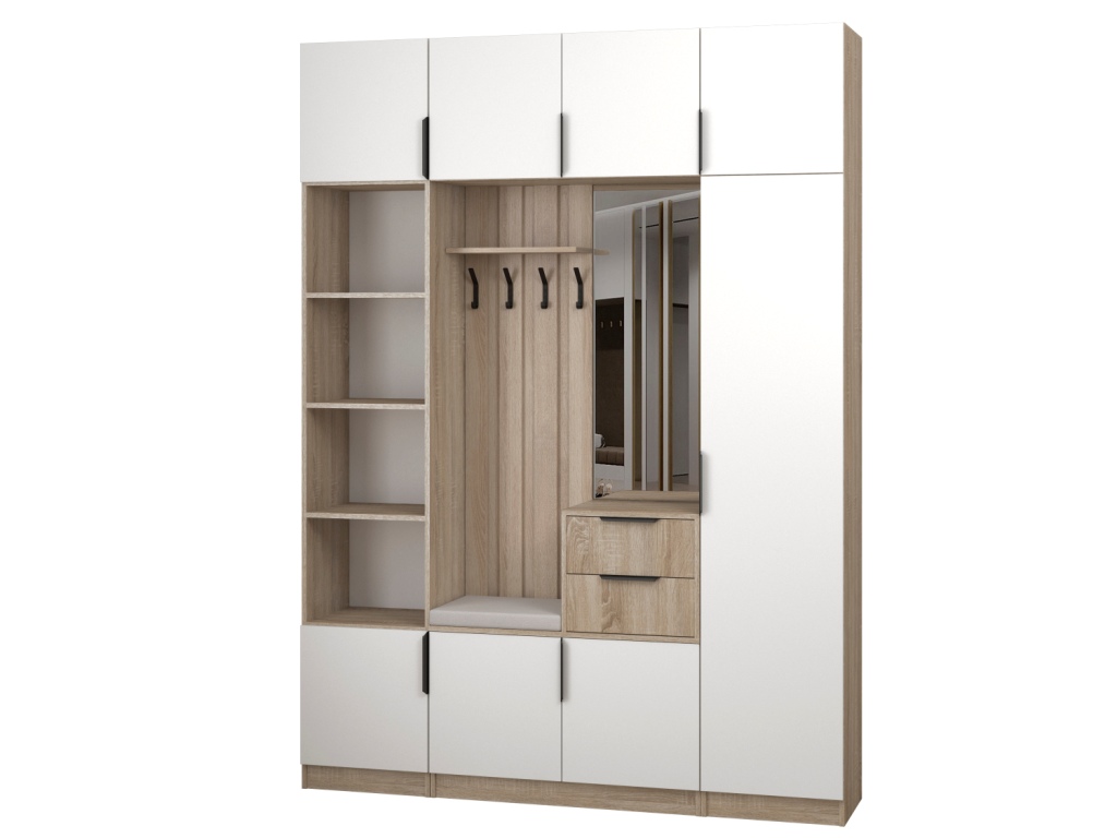 Прихожая Трим 1 МДФ (дуб сонома-белый).jpg