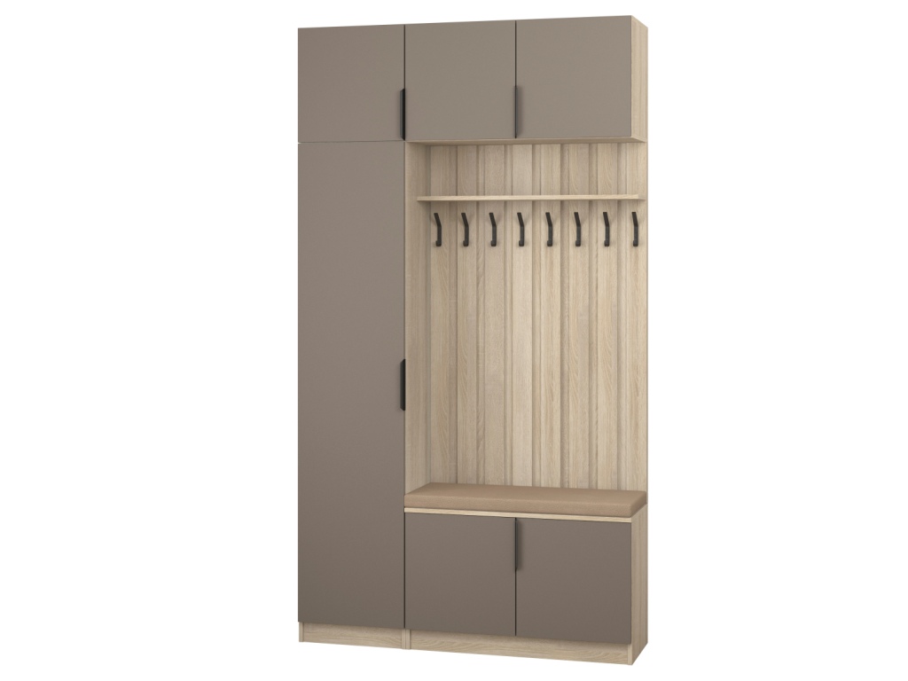 Прихожая Трим 7 МДФ (дуб сонома светлая-SF-025 Айрон).jpg