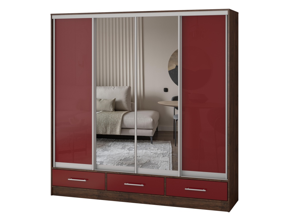 Весаль 4хств 2000х2000х400 ящ МДФ зеркало (дуб апрель темный).jpg