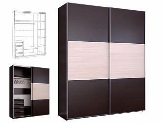 Шкаф купе 2-х дверный "Реал-1"