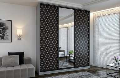 Шкаф купе 3-х дверный "Сканди-3" фотопечать